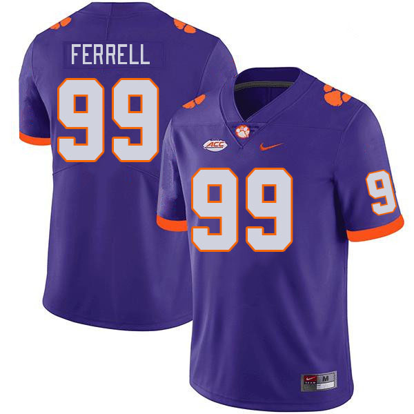Clemson Tigers #99 Clelin Ferrell College Football Jerseys Stitched Sale-Purple